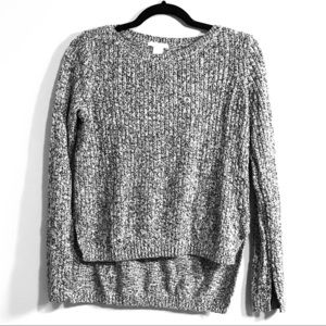 H&M Black And white cable knit sweater
